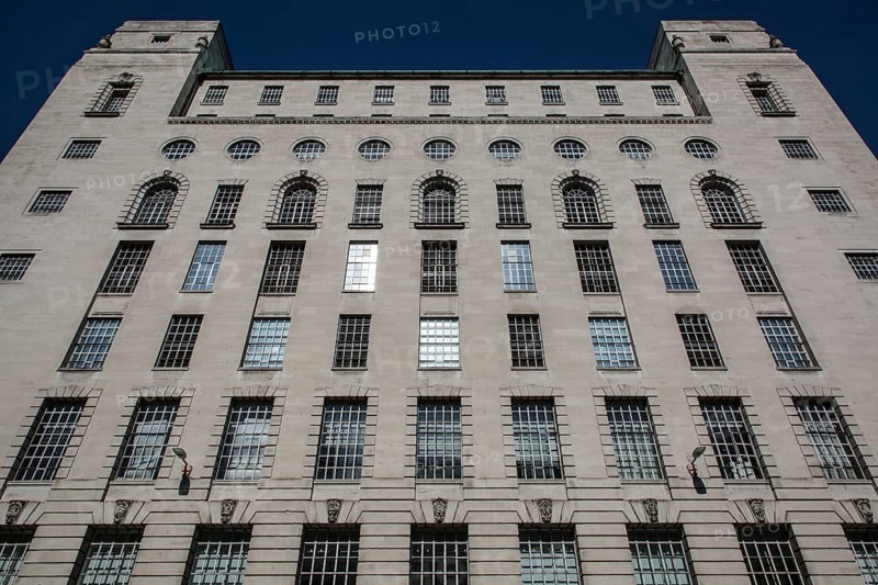 London, Faraday Building in Knightrider Street, first telephone exchange of the Post Office founded in 1902, building put into operation in 1933, architect A. R. Myers