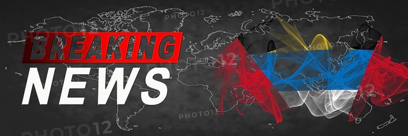 Antigua and Barbuda Breaking News, Smoke Flag Background