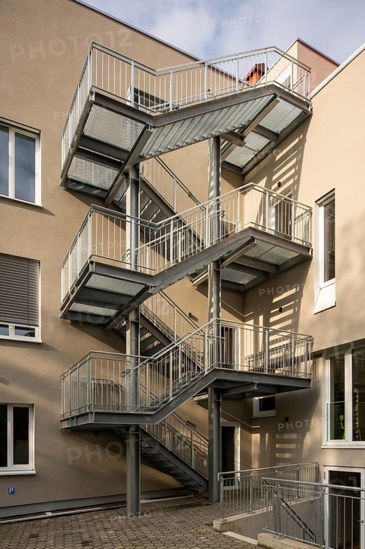 Essen, Haus der Kirchenmusik, After the conversion and refurbishment in 2021, Brüning Rein architects, fire escape