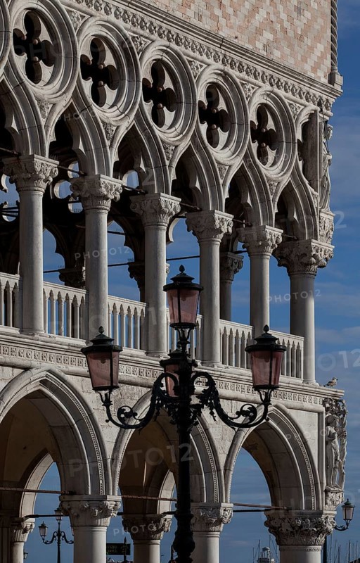 Italy Venice Doge's Palace -186 built 13-15th century south-west corner detail