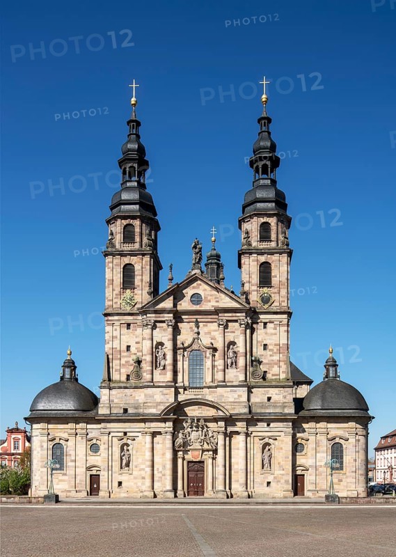Fulda, cathedral square with cathedral, east façade