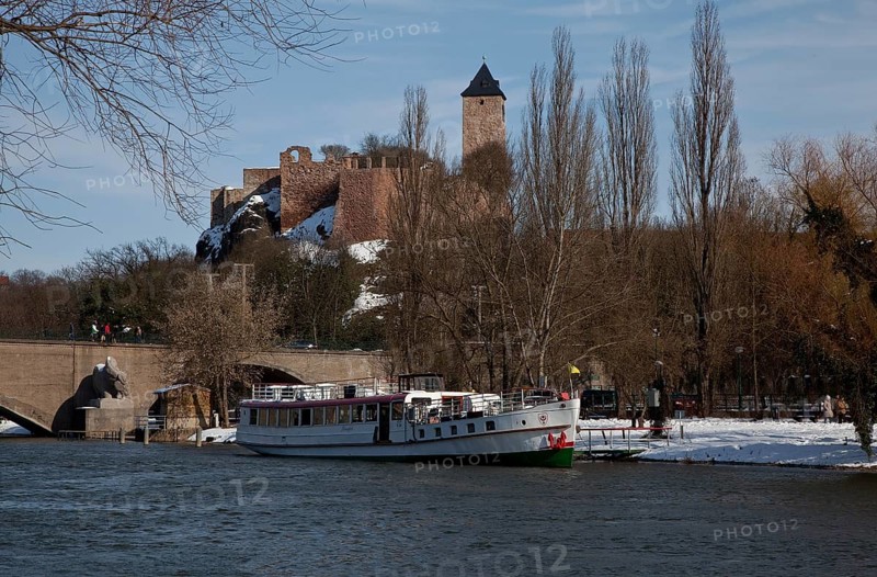 Halle Saale Giebichenstein Castle and Giebichenstein Bridge 1926-28 62475 Left Figure of a horse by Gerhard Marcks executed by Joseph Gebes