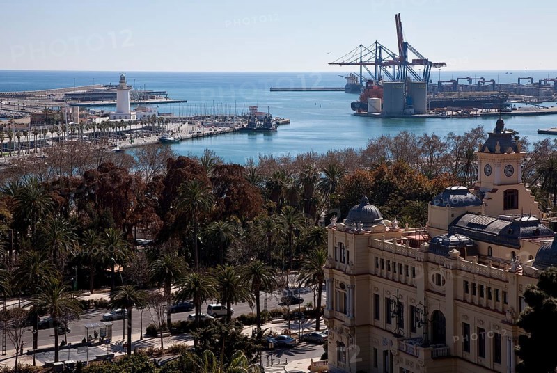 Spain Andalucia Málaga Town Hall and harbour 52748