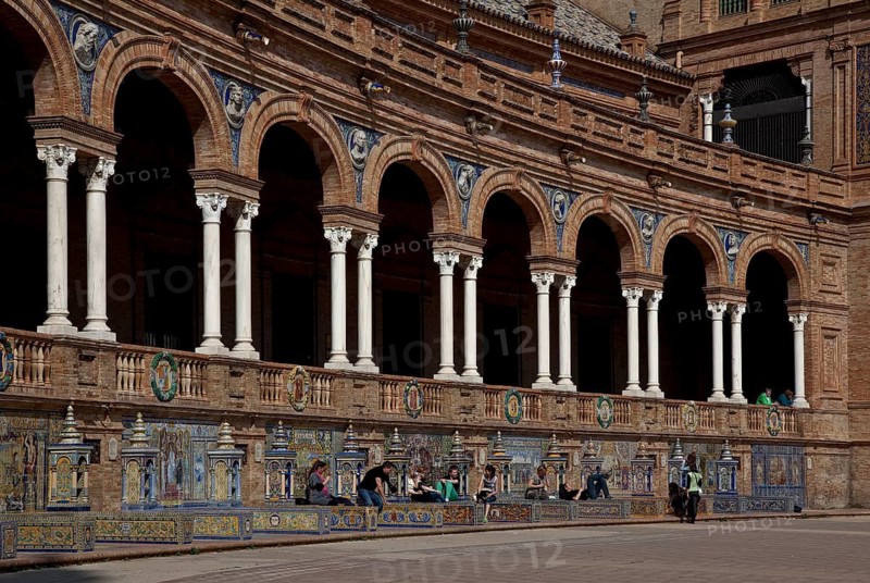 Buildings of the Ibero-American Exhibition 1929 Arched Gallery Detail