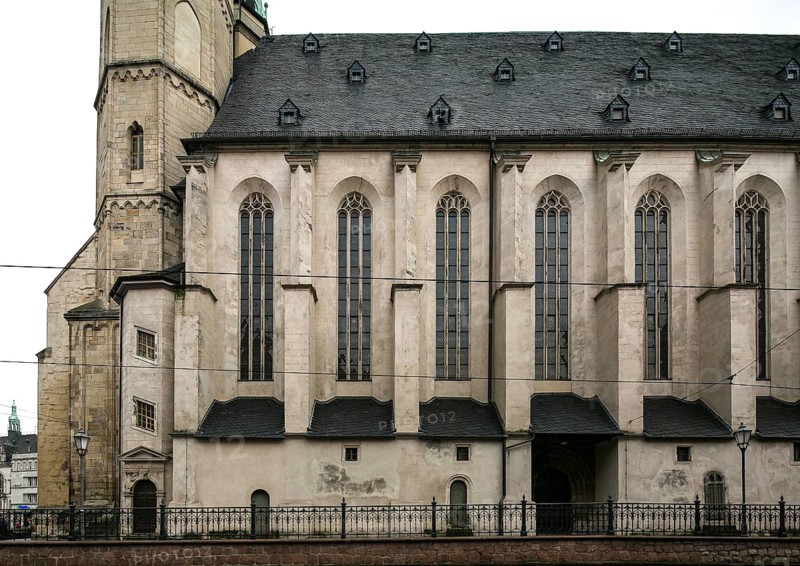 Hall S Market Church 3129 eastern part of the north side with the lower storeys of the Hausmann towers built in the 13th and 16th centuries