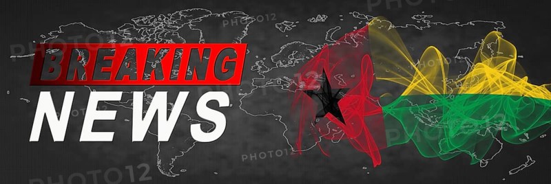 Guinea Bissau Breaking News, Smoke Flag Background