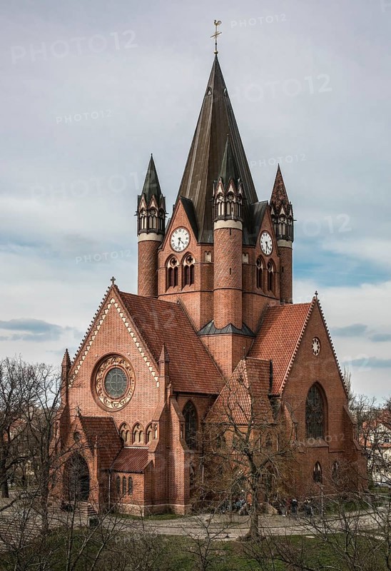 Halle S Rathenauplatz Pauluskirche Bildnr 1488 built 1900-03 by Paul Richard Schultze and others View from south