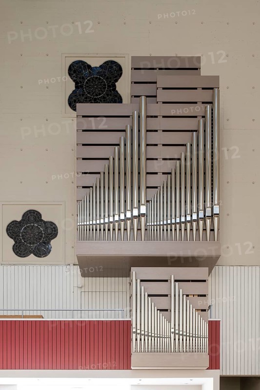 Hamburg, main church St. Nikolai, built in 1962 by Dieter and Gerhard Langmaack, baptistery organ
