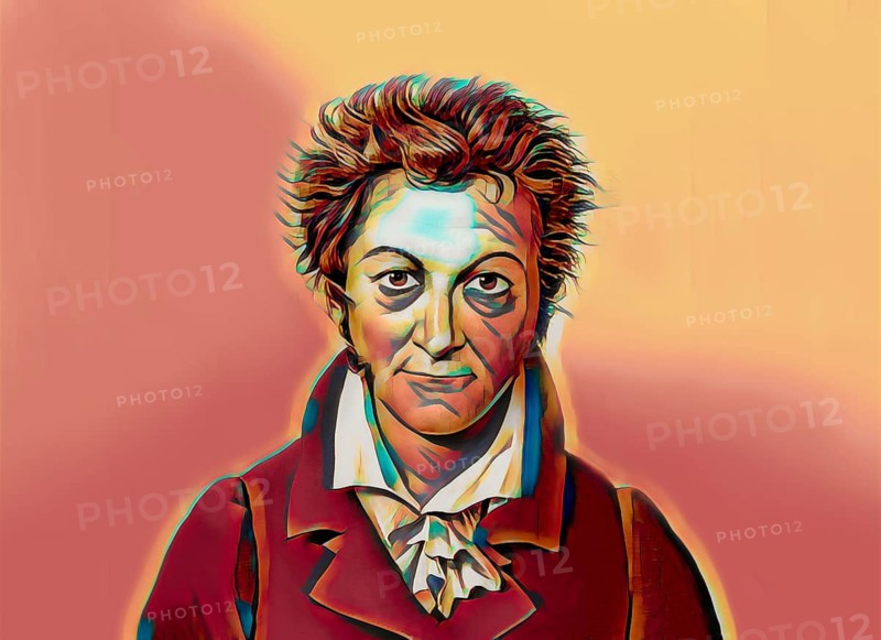 Ernst Theodor Amadeus Hoffmann, or E. T. A. Hoffmann, 1776 - 1822, German Romantic author of fantasy and horror, jurist, composer, music critic, and caricaturist, digitally edited