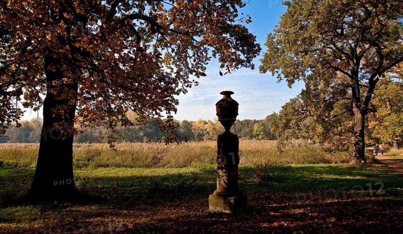 Dieskau b Halle Saale Dieskauer Park 58378 Father Hoffmann vase c. 1780 Memorial by the park founder to his father