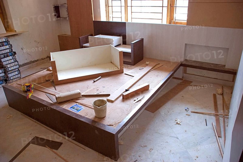 Incomplete carpentry work