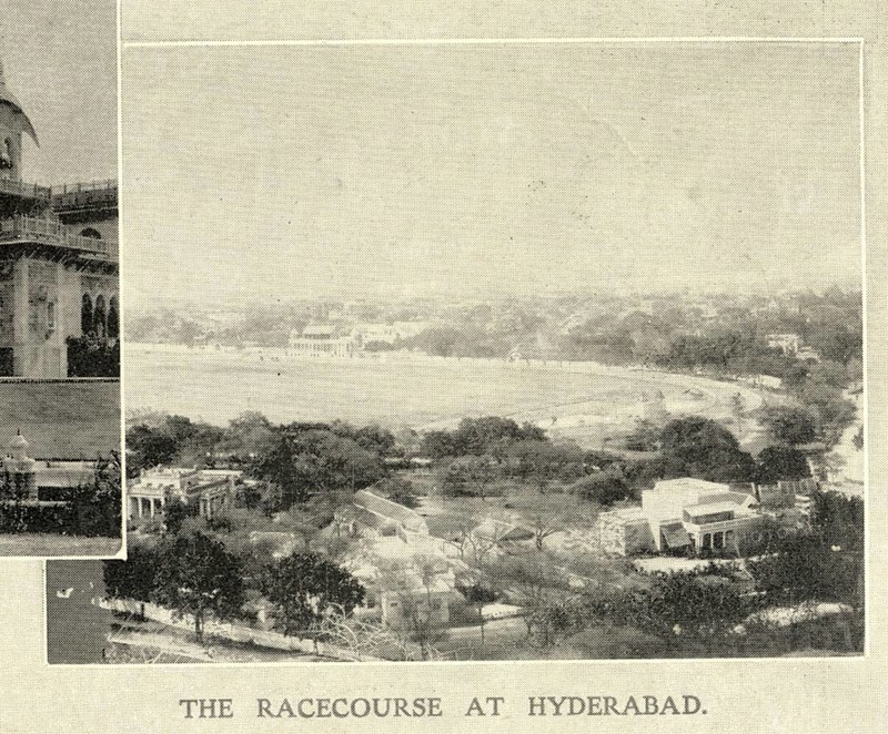 The racecourse at Hyderabad, 10th February 1906, Andhra Pradesh, India, Asia