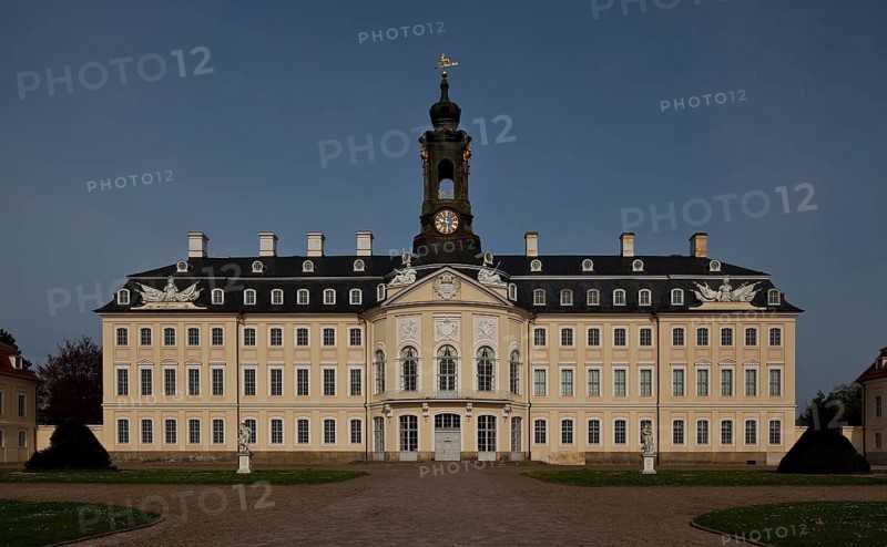 Wermsdorf Saxony Hunting Lodge Hubertusburg 1721-51 by Joh Chr Naumann and Joh Chr Knöffel 75305 Main wing with clock ridge turret from south-east