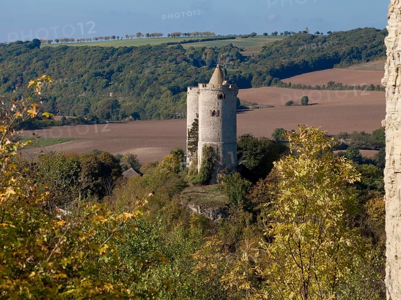 Bad Kösen Saaleck Castle View from east 89968 seen from Rudelsburg Castle