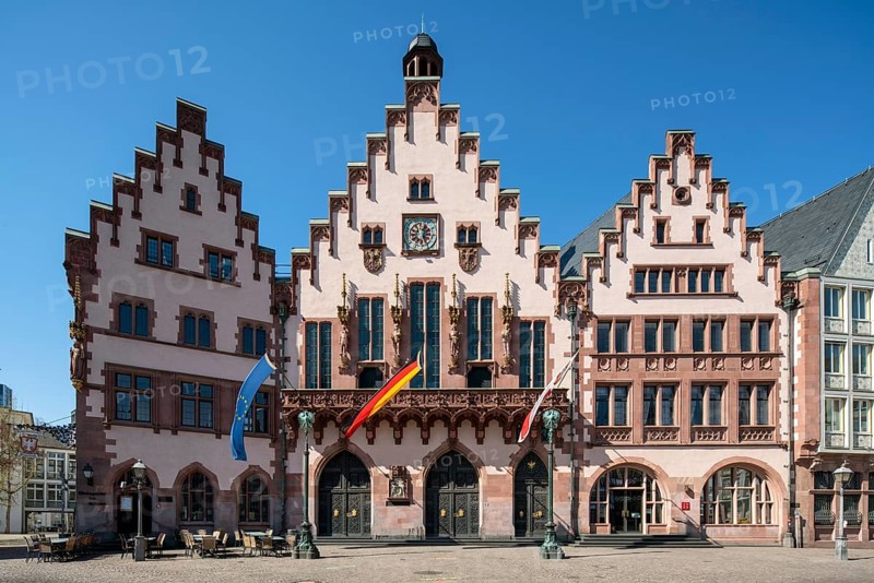 Frankfurt am Main, Römerberg, Römer, reconstructed gabled houses west side