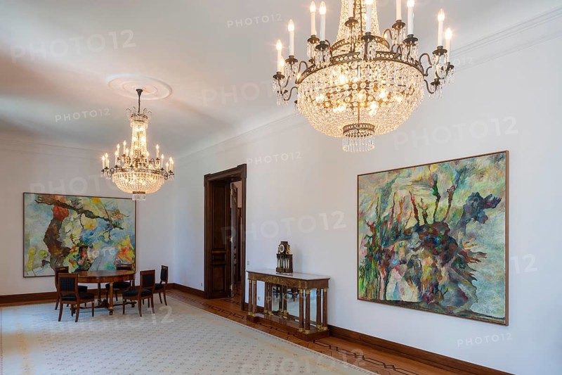 Bonn, government district (federal district, parliamentary district), Villa Hammerschmidt, official residence of the Federal President since 1950, reception hall