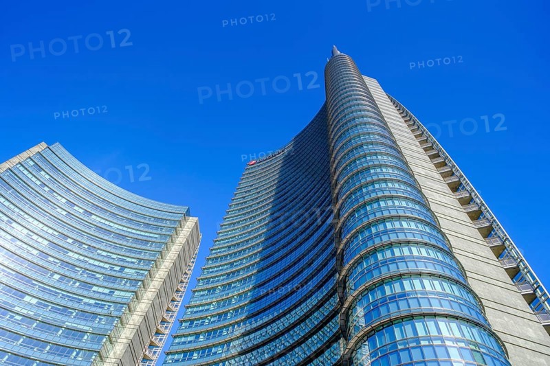 Torre Unicredit corporate headquarters, high-rise buildings, skyscrapers, Piazza Gae Aulenti, Porta Nuova district, Milan, Lombardy, Italy, Europe