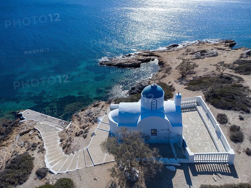 Chapel of St Panteleimon, Katapola, Amorgos, Cyclades, Greece, Europe