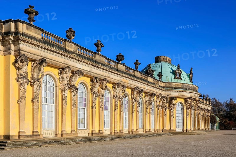 Sanssouci Palace, Unesco World Heritage Park Sanssouci, Potsdam, Brandenburg, Germany, Europe