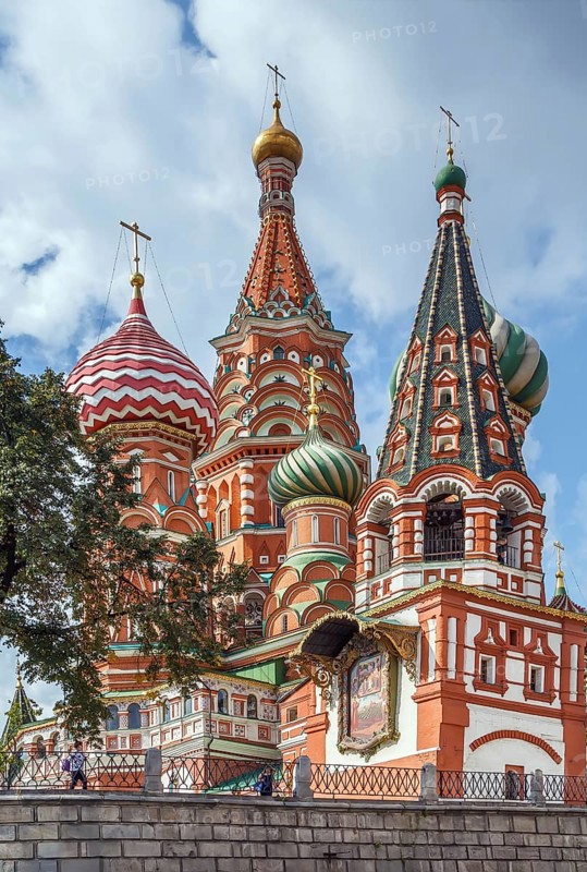 Cathedral of Vasily the Blessed commonly known as Saint Basil's Cathedral, is a Christian church in Red Square in Moscow, Russia, Europe