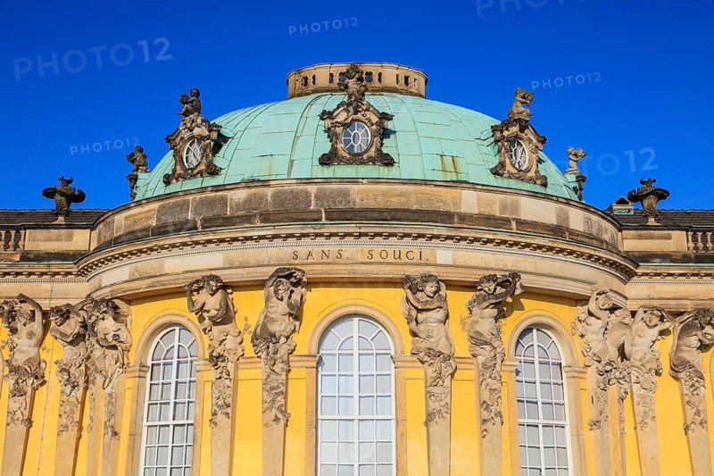 Sanssouci Palace, Unesco World Heritage Park Sanssouci, Potsdam, Brandenburg, Germany, Europe