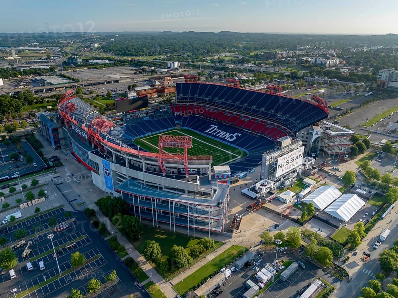 Aerial view of Nissan Stadium, home of the NFLs Tennessee Titans
