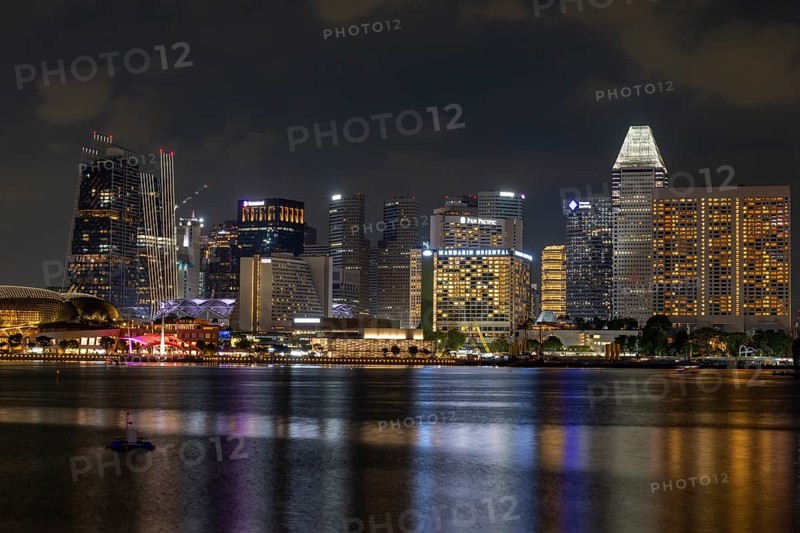 City centre skyline, Marina Bay waterfront, Singapore, Singapore, Asia