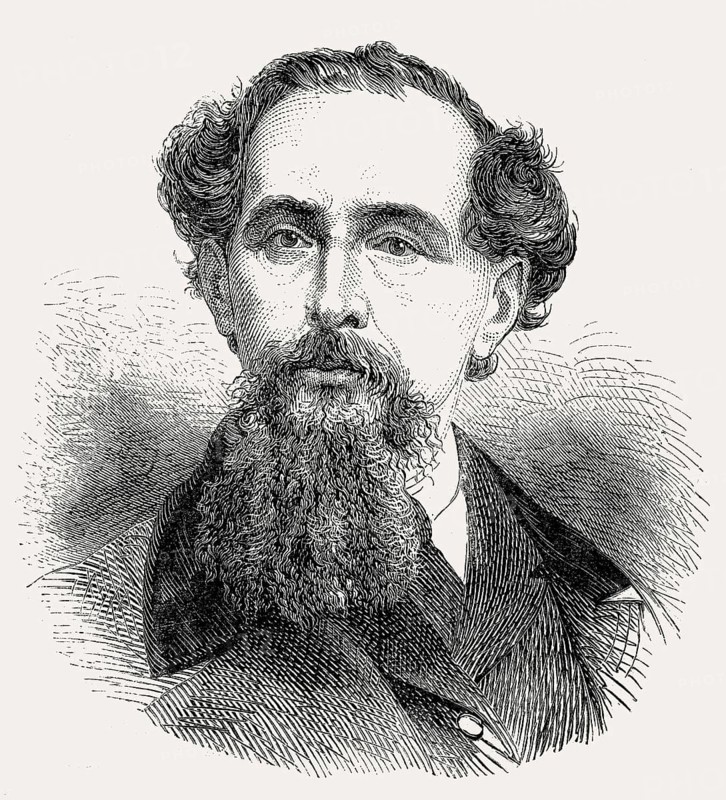 Portrait of Charles John Huffam Dickens or Boz, 1812, 1870, an English writer