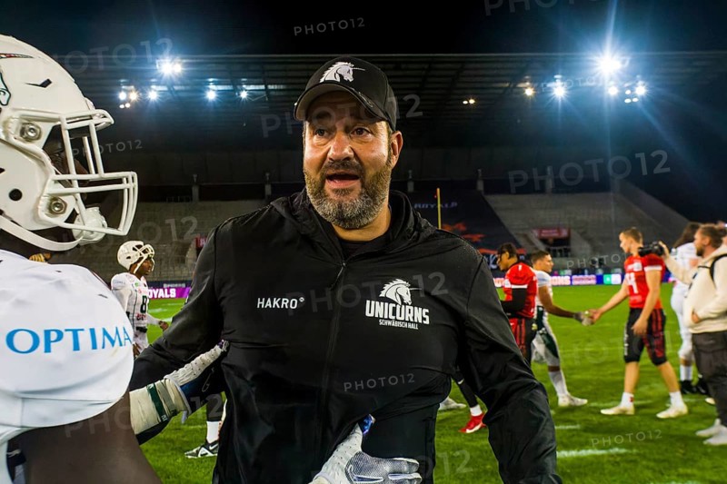 Erima German Bowl XLVIII, Schwäbisch Hall Unicorns vs. Potsdam Royals in the Deutsche Bank Park Stadium in Frankfurt am Main on Oct.08.2022 Germany, Christian Rothe/ Head Coach of Schwäbisch Hall Unicorns