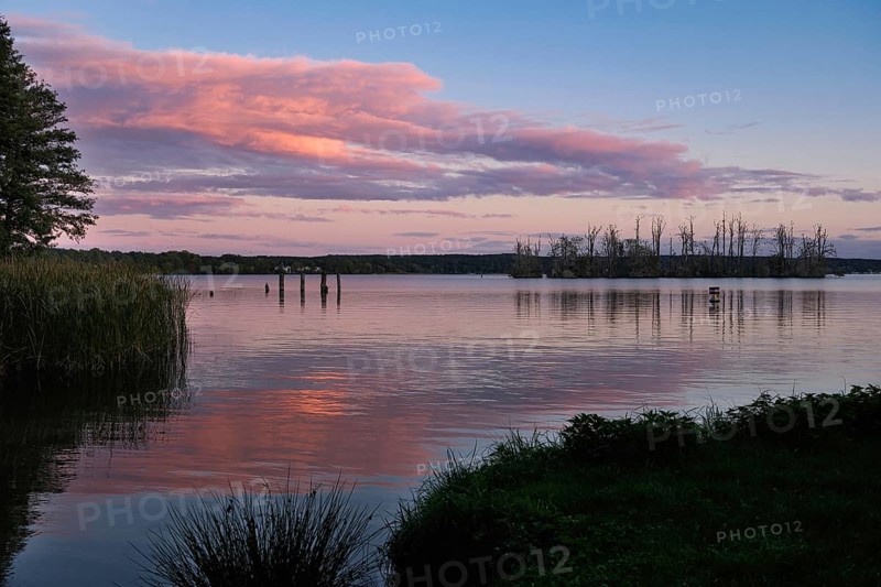 Sunset at Scharmützelsee, Bad Saarow, Brandenburg, Germany, Europe