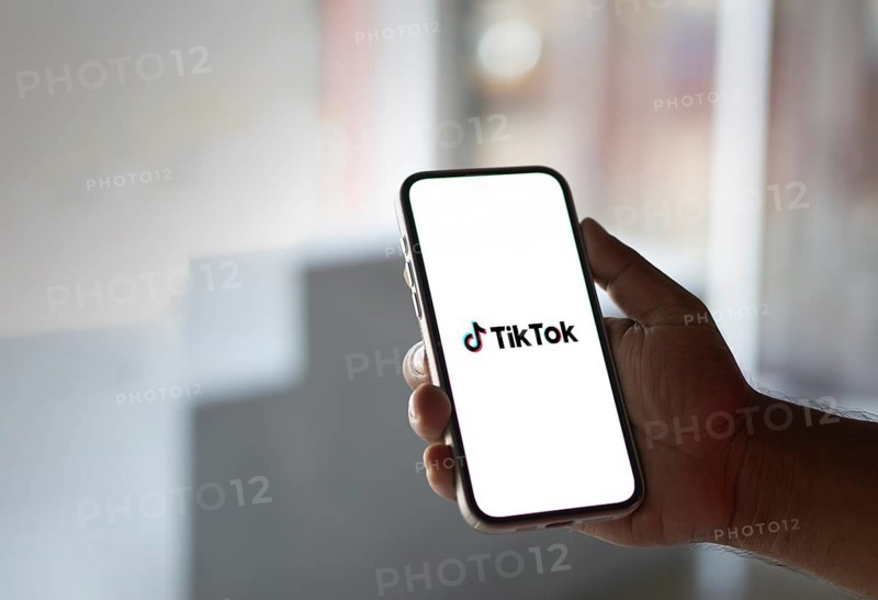 Tik Tok logo on smartphone