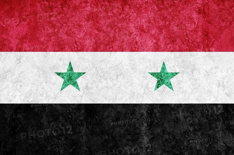 Syria Metallic flag, Textured flag, grunge flag