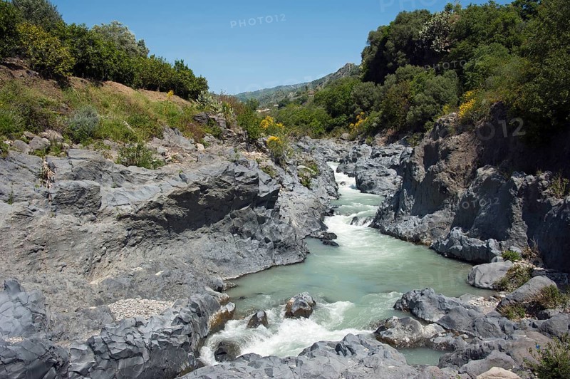 Alcantara Gorge, Alcantara River, Sicily, Italy, Gole dell'Alcantara, Gole di Larderia, Europe