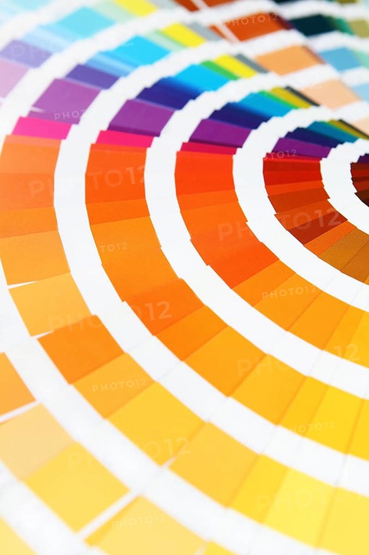 Pantone sample colors catalogue. Close up. Macro
