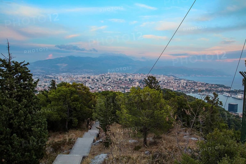Scenic view of Split from the Marjan viewpoint, Croatia, Europe