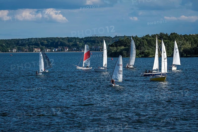 Schwerin, Mecklenburg-Vorpommern, Germany, Sailing boats on Lake Schwerin, Europe