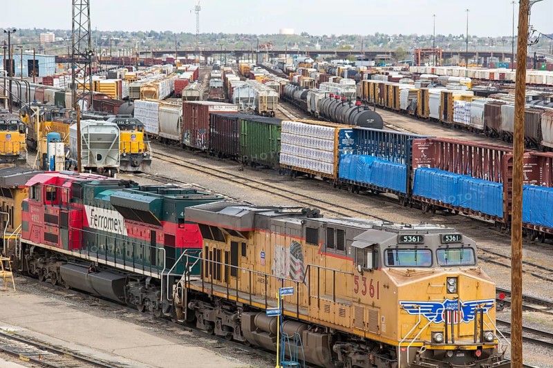Denver, Colorado - The Union Pacific Denver North Rail Yard.