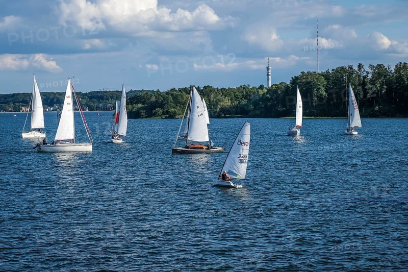 Schwerin, Mecklenburg-Vorpommern, Germany, Sailing boats on Lake Schwerin, Europe