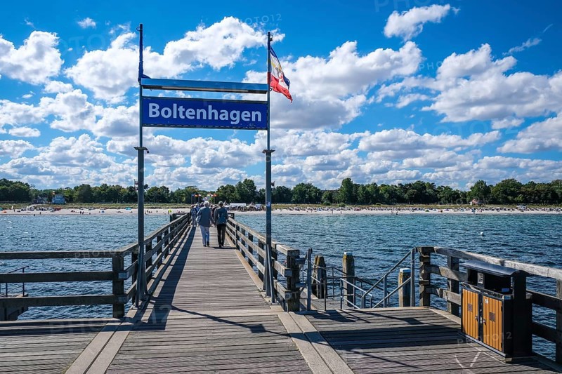 Boltenhagen, Mecklenburg-Western Pomerania, Germany, pier at Boltenhagen seaside resort, Europe