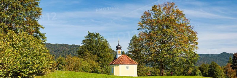 Maria Rast Chapel, Buckelwiesen between Mittenwald and Krün, Werdenfelser Land, Upper Bavaria, Bavaria, Germany, Europe