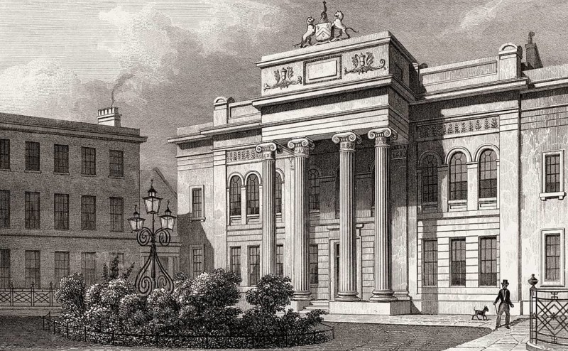 Salters' Hall, London, illustration by Th. H. Shepherd, 1828