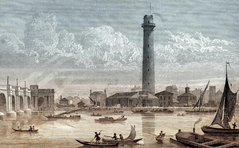 The New Shot Mill, London, illustration by Th. H. Shepherd, 1828