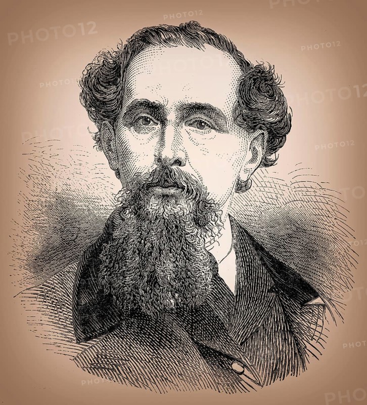 Portrait of Charles John Huffam Dickens or Boz, 1812, 1870, an English writer
