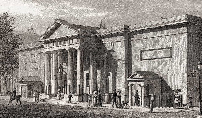The Russell Institution, London, UK, illustration by Th. H. Shepherd, 1826