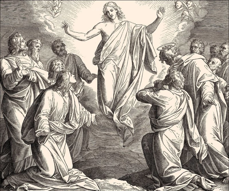The Ascension of Jesus, New Testament, by Julius Schnorr von Carolsfeld, 1860