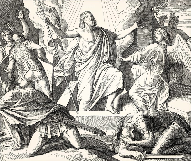 The Resurrection of Jesus, New Testament, by Julius Schnorr von Carolsfeld, 1860