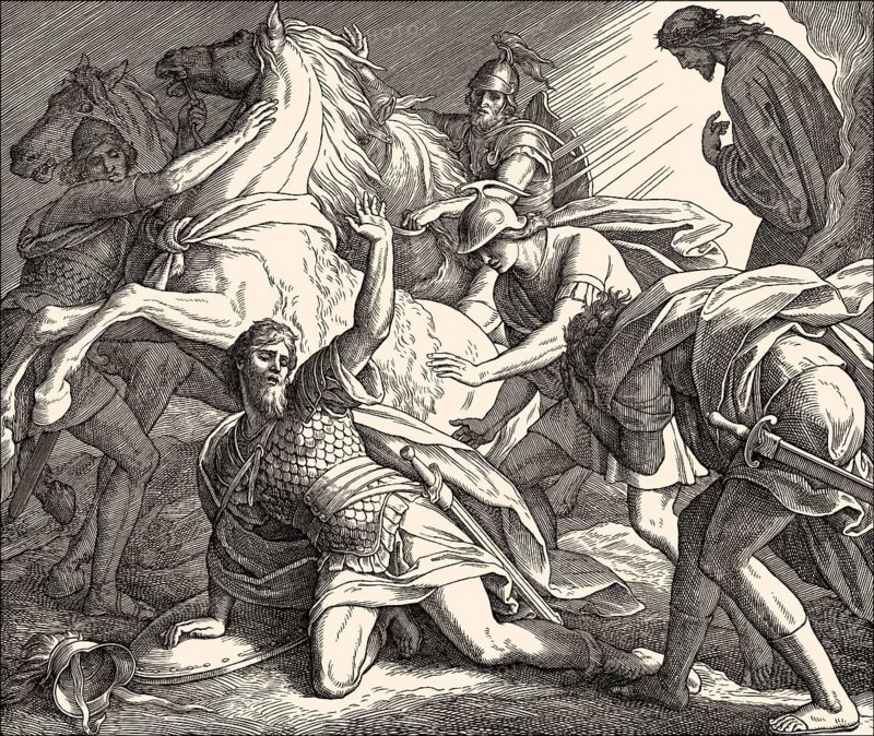 The conversion of Paul the Apostle, New Testament, by Julius Schnorr von Carolsfeld, 1860