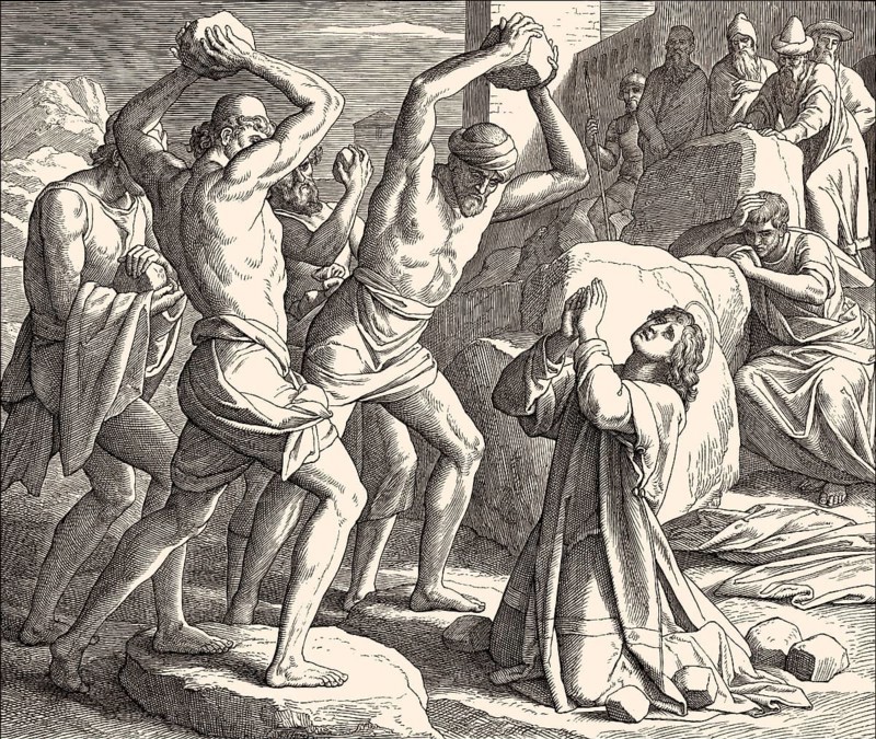 Stoning of Stephen, New Testament, by Julius Schnorr von Carolsfeld, 1860