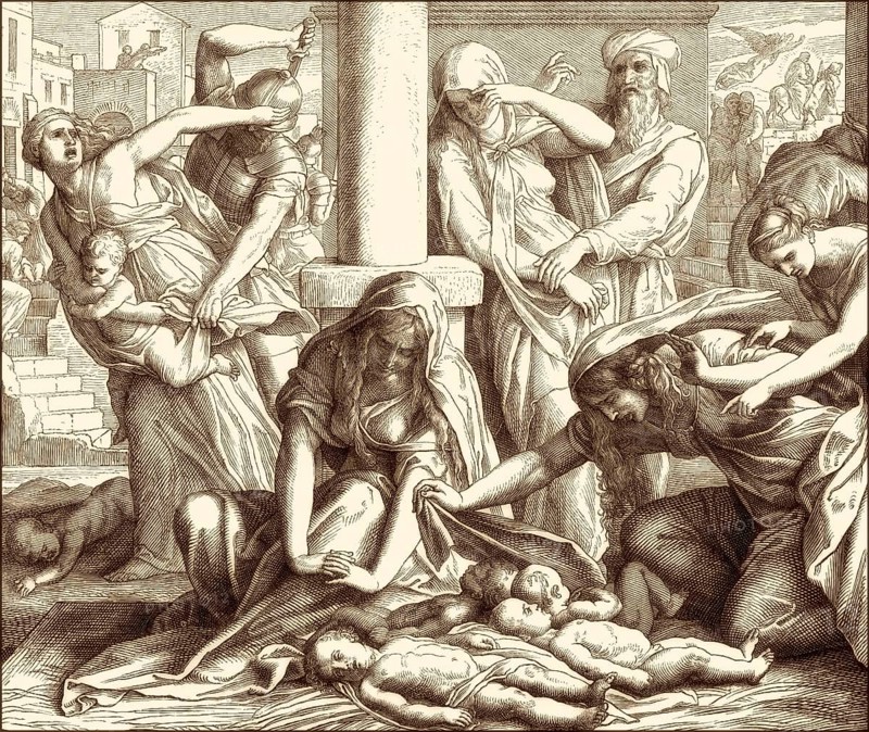 Massacre of the Innocents, New Testament, by Julius Schnorr von Carolsfeld, 1860