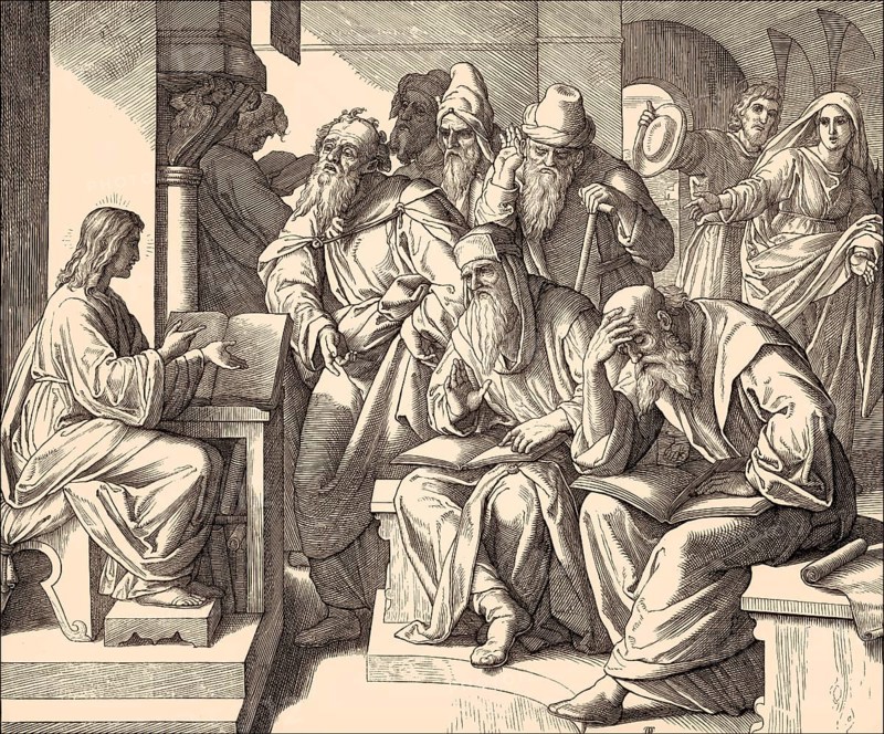 Twelve years old Jesus at the Temple, by Julius Schnorr von Carolsfeld